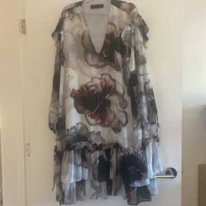 Religion by Asos Curve Ruffle Hem Midi Dress